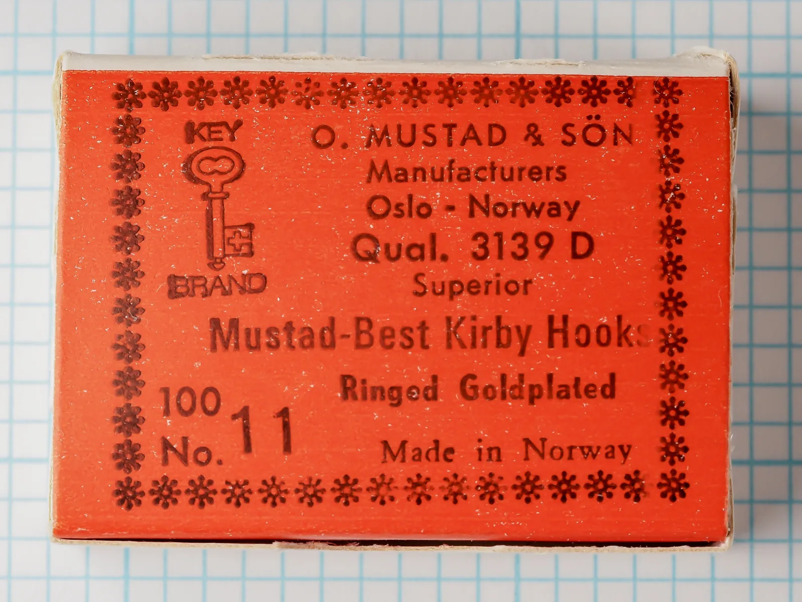 Mustad 3139 D Box and Label Size 11