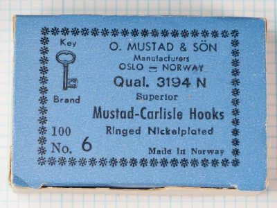 Mustad 3194 N Box and Label Size 6