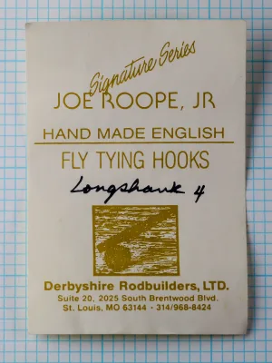 Joe Roope Jr. Signature Series label — front-facing card with printed and handwritten text — original packaging