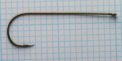 Mustad 37360 Aberdeen — full profile view — size 3/0 — long shank and wide gap