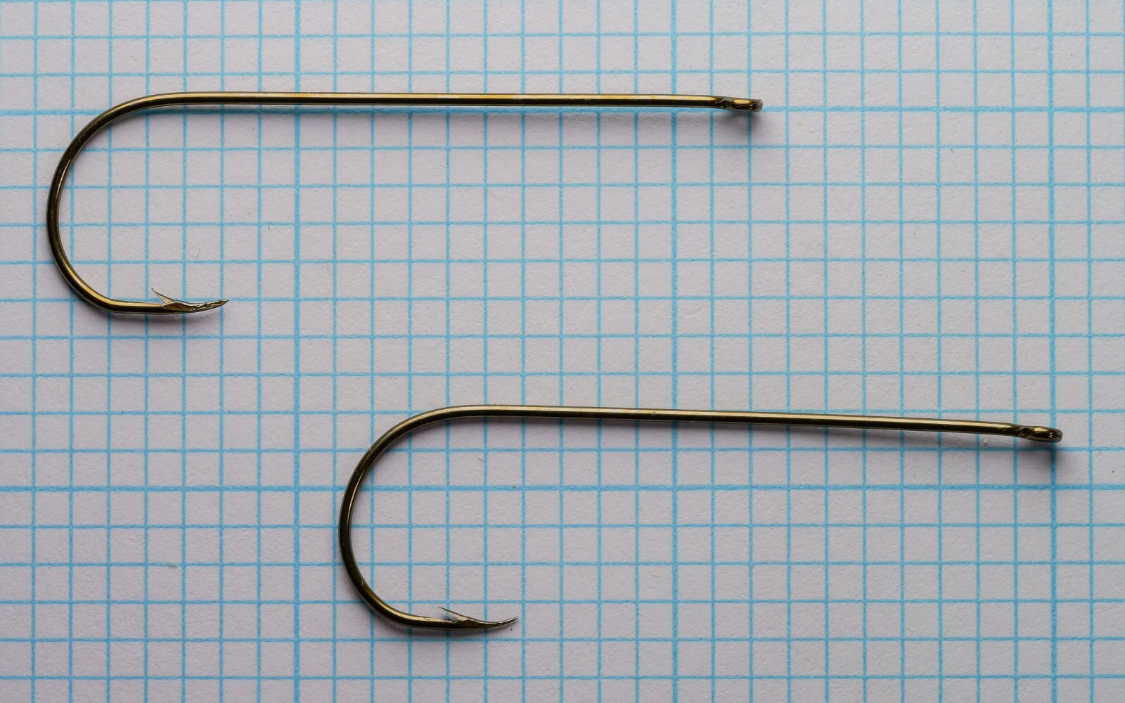 Mustad 37360 Aberdeen — size comparison — two size 3/0 hooks — demonstrating consistency
