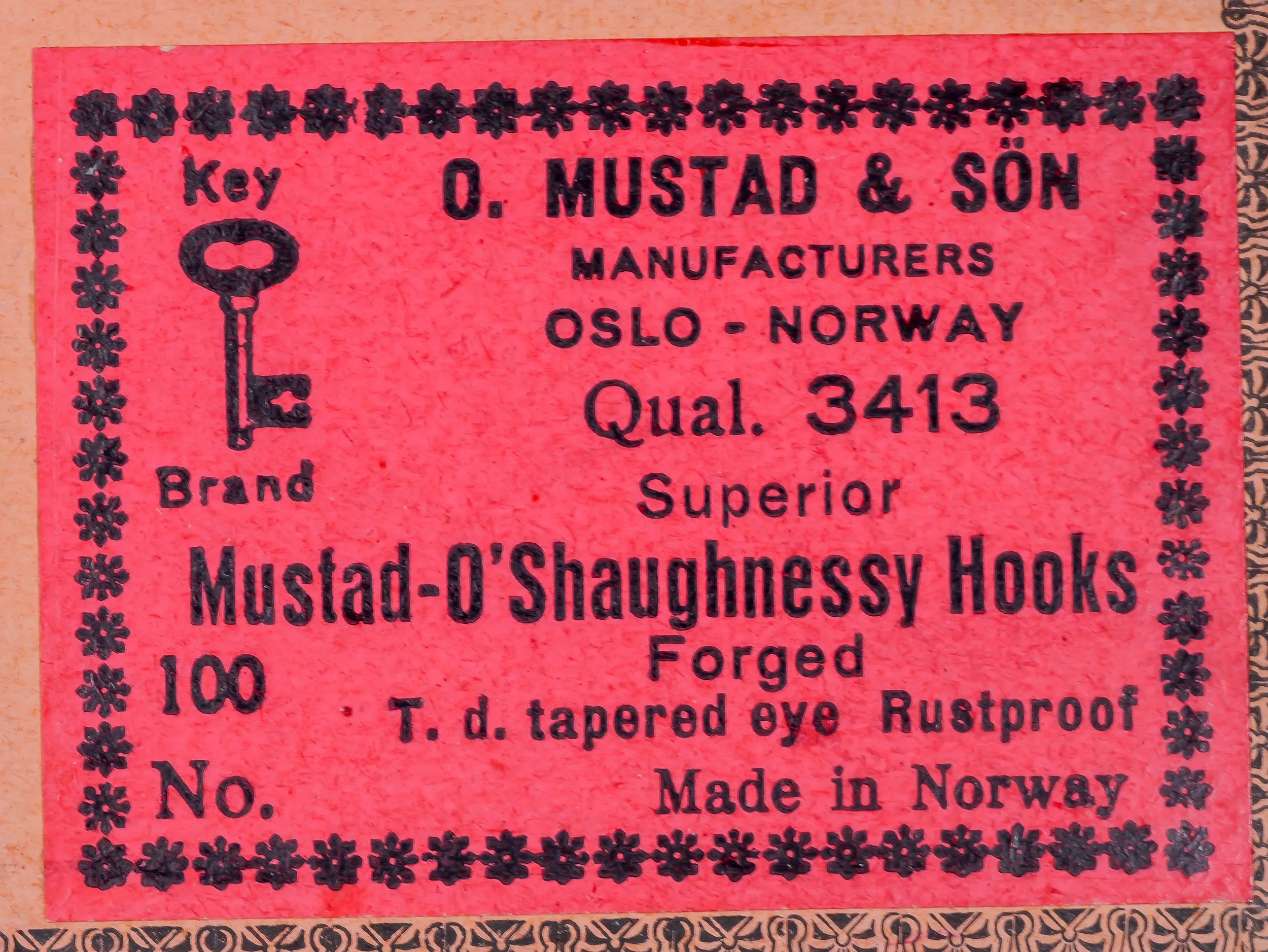 Mustad-Viking Fishing Hooks N° 10 – 100 Ami Norvegesi Qualità 7947 Per Pesca Duro