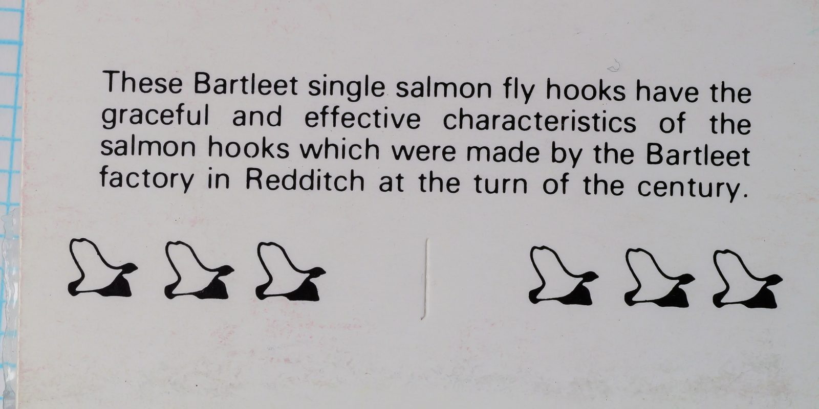 Partridge CS10/3 — packaging back description panel with hook outline diagrams and printed text — size 3/0 — Connoisseurs Series