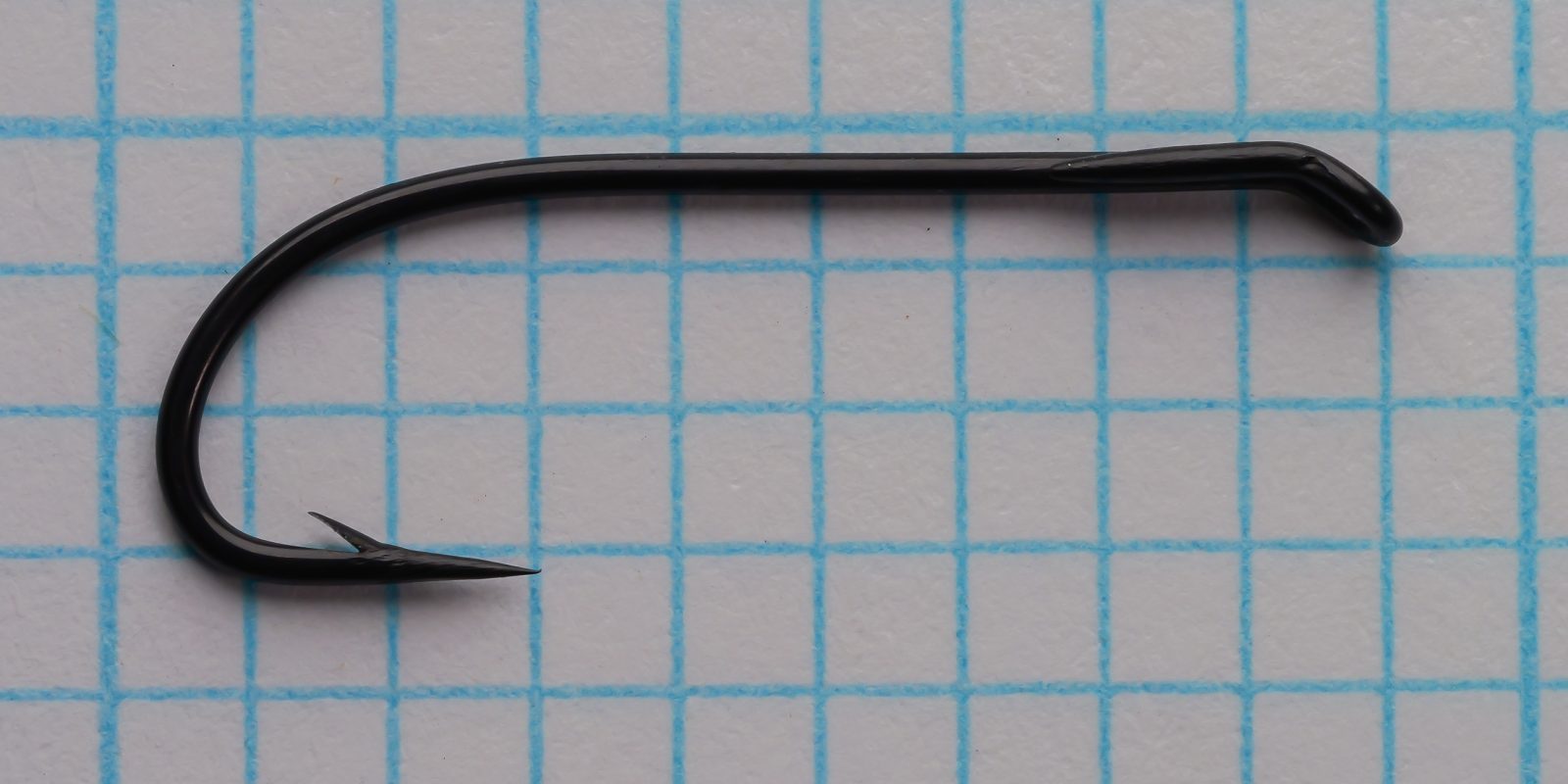 Partridge CS2/SH BL Size 8 — full profile on grid showing overall length, shank proportions, and gap width for size comparison