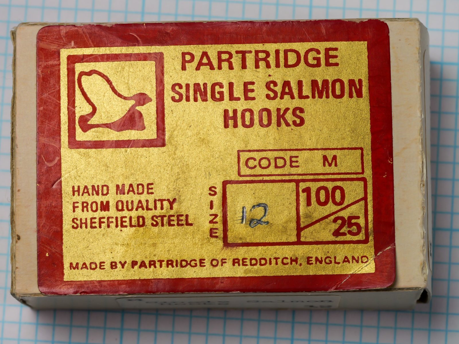 Partridge M Hooks box set with multiple packages showing size 1/2