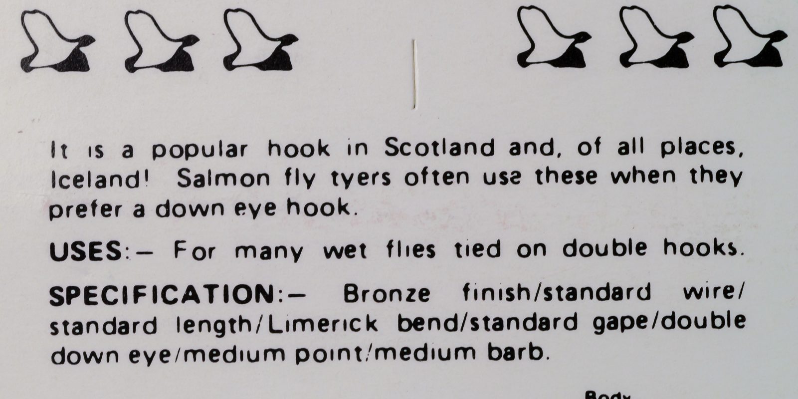 Partridge R1A packaging back panel — technical specifications table — dimensions and weight for sizes 4–12
