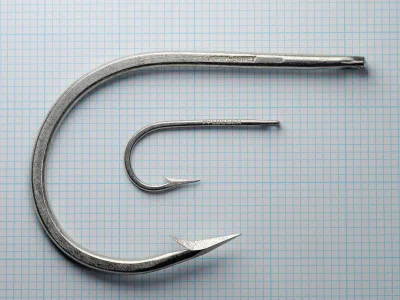 Pflueger-Sobey-8515T-Hook-Size-Comparison
