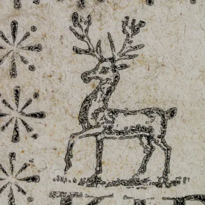 S. Allcock Stag trademark logo detail — vintage letterpress artwork — packaging design element from c. 1950-1960