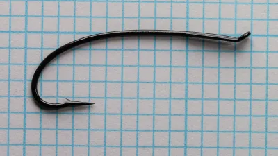 Daiichi 2051 — single hook from size 5 ten-pack — needle point detail — japanned finish