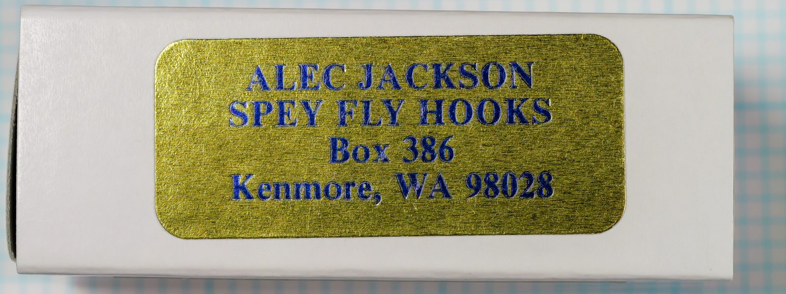 Daiichi 2051 — gold foil adhesive label 100-pack variant — Alec Jackson branding, Kenmore WA address