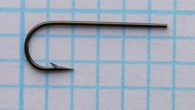 Partridge F.W. Round Taper — full hook profile — size No. 9 — round-forged bend and standard wire gauge