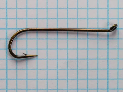 Partridge U.E. Long Mays — overhead planform view showing gap width and eye construction — size No. 6 — tapered eye detail