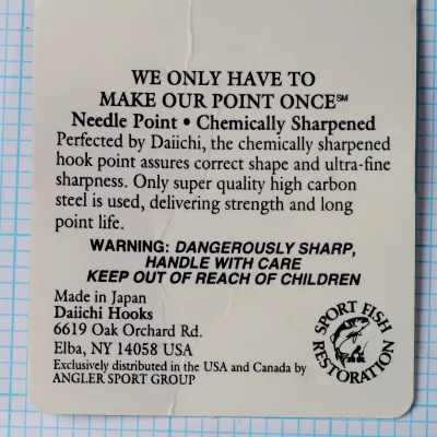 Alec Jackson 2055 packaging — back label showing manufacturer information, product claims, and safety warnings