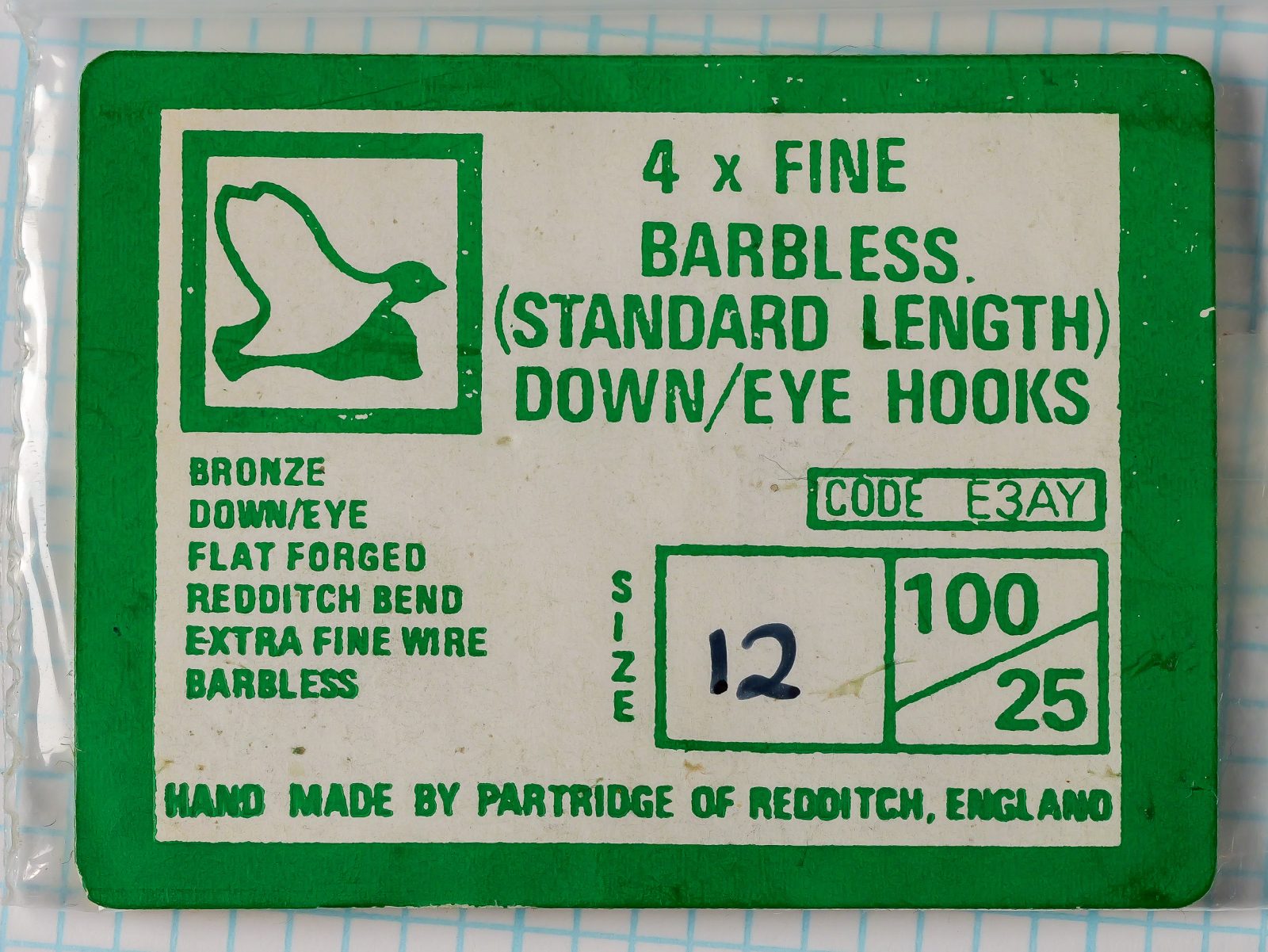 Partridge-E3AY-Label-Size-12