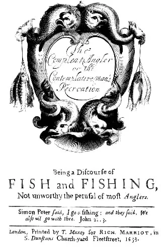 Engraved 1653 title page reading The Compleat Angler or the Contemplative Man's Recreation